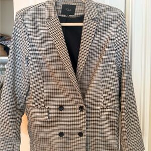 Rails Black, Brown and White mini check Blazer